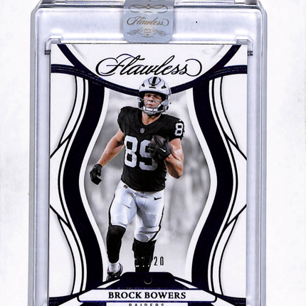 2026 Panini Flawless Football Brock Bowers #30 Sapphire /20