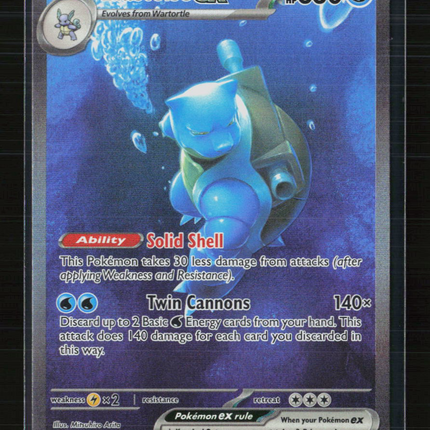 Pokemon 2023 Scarlet & Violet 151 Blastoise EX SAR #200/165