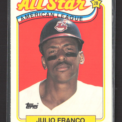 1989 Topps Tiffany Julio Franco #398