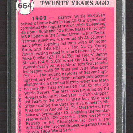 1989 Topps Tiffany Gil Hodges #664