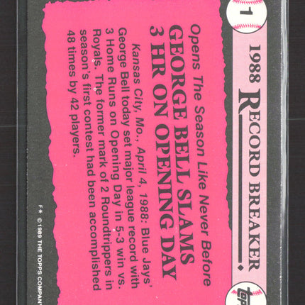 1989 Topps Tiffany George Bell #1