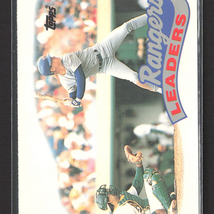 1989 Topps Tiffany Rangers Leaders #729