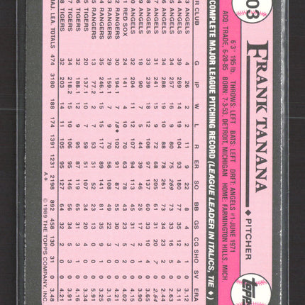 1989 Topps Tiffany Frank Tanana #603