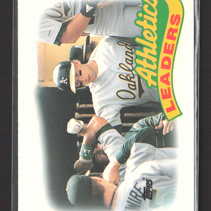 1989 Topps Tiffany Athletics Leaders #639
