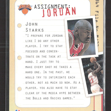 1996 Upper Deck Collector's Choice Michael Jordan John Starks #364
