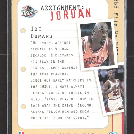 1996 Upper Deck Collector's Choice Michael Jordan Joe Dumars #363