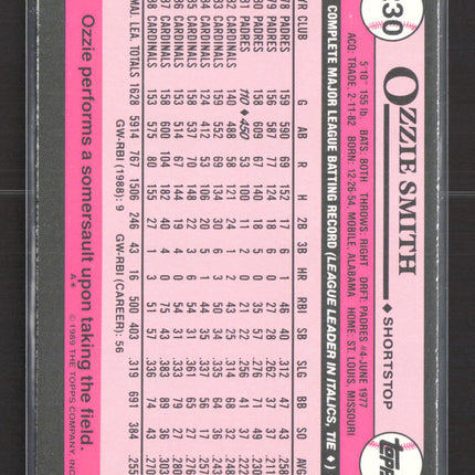 1989 Topps Tiffany Ozzie Smith #230