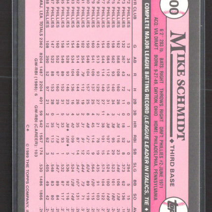 1989 Topps Tiffany Mike Schmidt #100