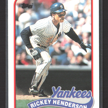 1989 Topps Tiffany Rickey Henderson #380