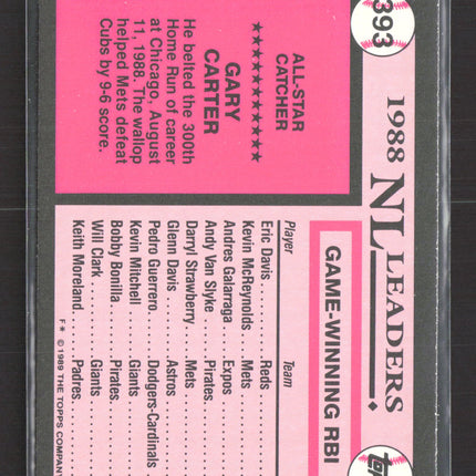 1989 Topps Tiffany Gary Carter #393