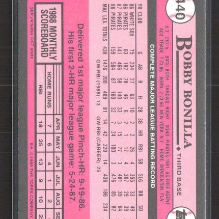 1989 Topps Tiffany Bobby Bonilla #440