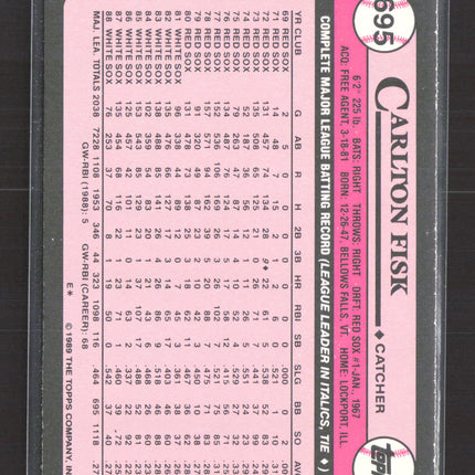 1989 Topps Tiffany Carlton Fisk #695
