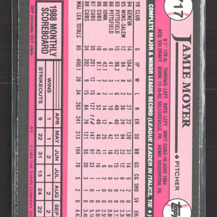 1989 Topps Tiffany Jamie Moyer #717