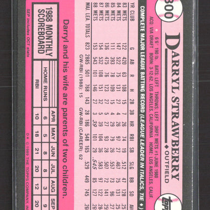 1989 Topps Tiffany Darryl Strawberry #300