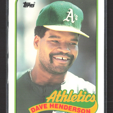 1989 Topps Tiffany Dave Henderson #527