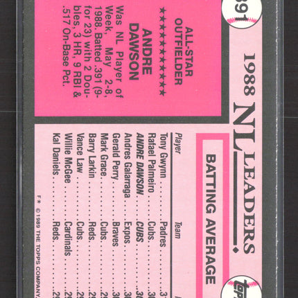 1989 Topps Tiffany Andre Dawson #391