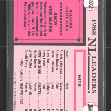 1989 Topps Tiffany Andy Van Slyke #392