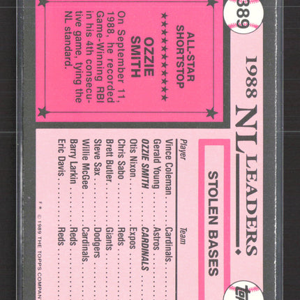 1989 Topps Tiffany Ozzie Smith #389
