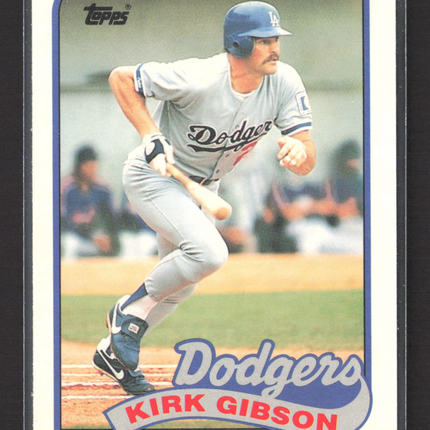 1989 Topps Tiffany Kirk Gibson #340