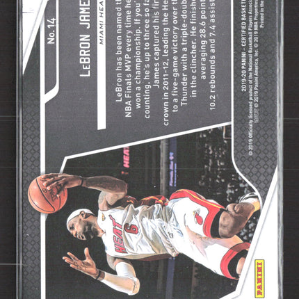 2019 Panini Certified Raise the Banner LeBron James #14 Pink Camo 18/25