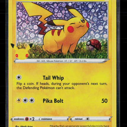 Pokemon 2021 Celebrations Pikachu #SWSH039 General Mills