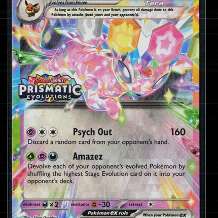 Pokemon 2025 Prismatic Evolutions Espeon EX RR #34/131