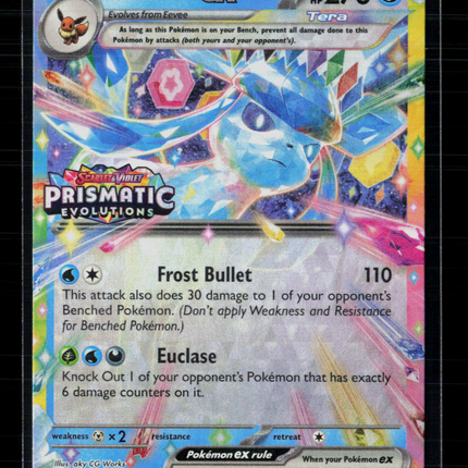 Pokemon 2025 Prismatic Evolutions Glaceon EX RR #26/131