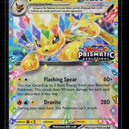 Pokemon 2025 Prismatic Evolutions Jolteon EX RR #30/131