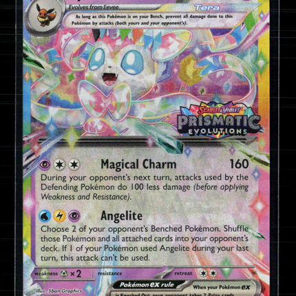 Pokemon 2025 Prismatic Evolutions Sylveon EX RR #41/131