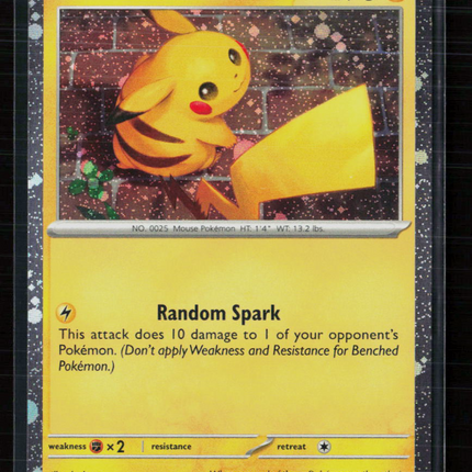Pokemon 2024 Temporal Forces Pikachu #51/162 Cosmos Holo