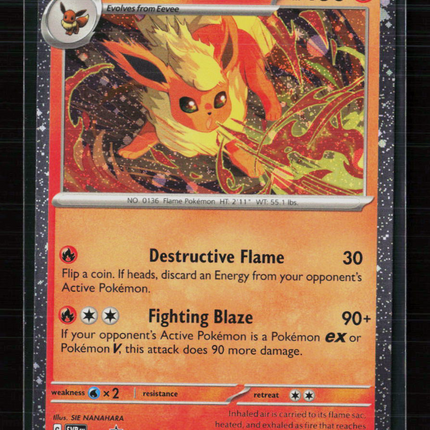 Pokemon Scarlet & Violet Flareon #SVP EN 167 Cosmos Holo