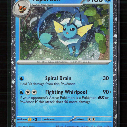 Pokemon Scarlet & Violet Vaporeon #SVP EN 168 Cosmos Holo