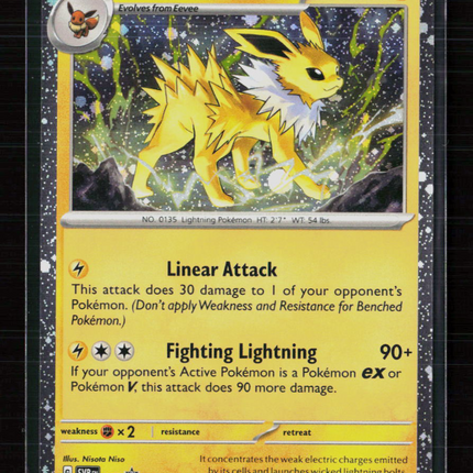 Pokemon Scarlet & Violet Jolteon #SVP EN 169 Cosmos Holo