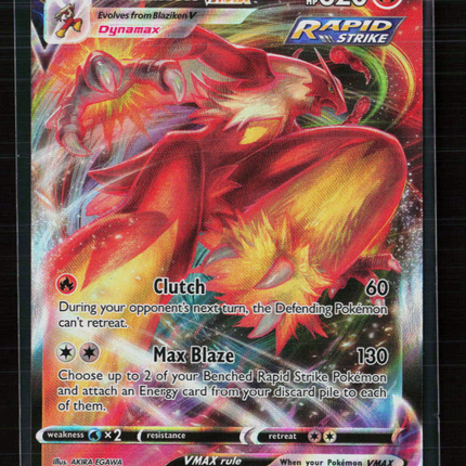 Pokemon 2021 Chilling Reign Blaziken VMAX #21/198