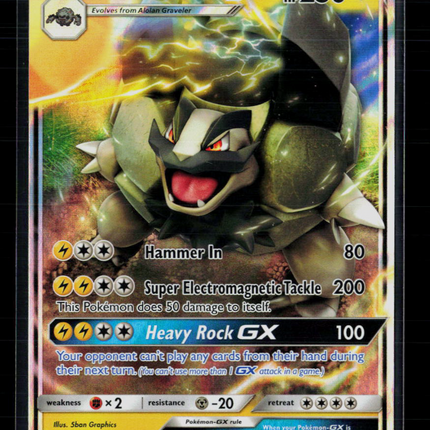 Pokemon 2018 Crimson Invasion Alolan Golem GX #34/111