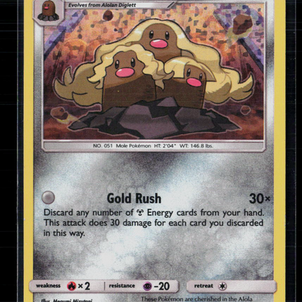 Pokemon 2019 McDonald's Collection Alolan Dugtrio #11/12