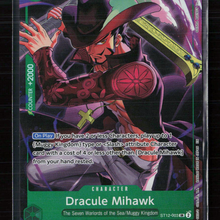 One Piece Dracule Mihawk One Piece Promotion Cards SR • ST12-003 Foil