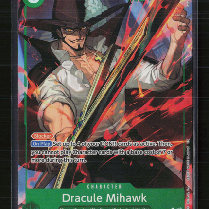 One Piece Dracule Mihawk (Alternate Art) Legacy of the Master SR • OP12-030 Foil