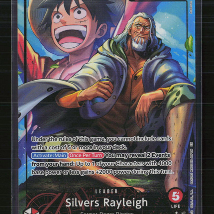 One Piece Silvers Rayleigh (Alternate Art) Legacy of the Master L OP12-001 Foil