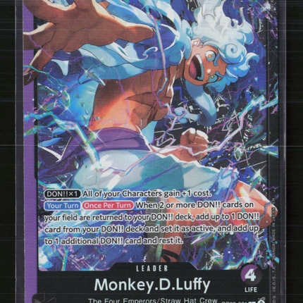 One Piece Monkey.D.Luffy SD26: PURPLE/BLACK Monkey.D.Luffy L • OP09-061 Foil