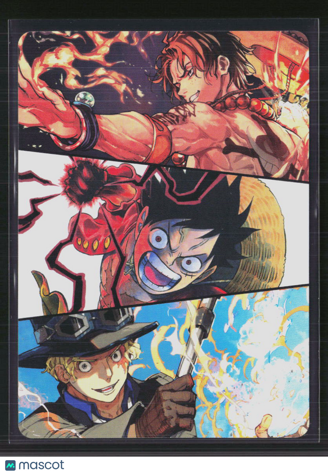 One Piece CCG Weekly Shonen Jump April Promos Luffy, Ace, Sabo Jp