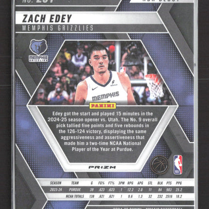 2025 Panini Mosaic Zach Edey #251 Genesis RC