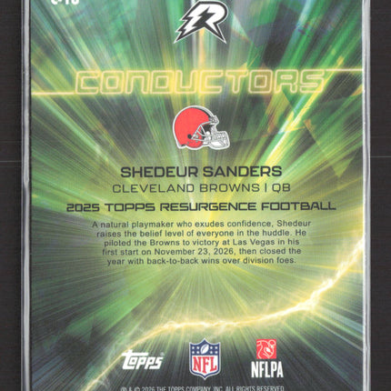 2026 Topps Resurgence Football Conductors Shedeur Sanders #C-18 RC