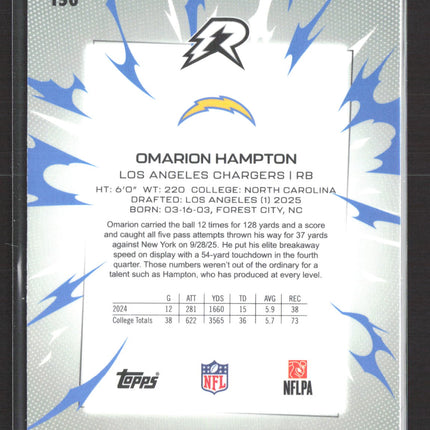 2026 Topps Resurgence Blue Orange Omarion Hampton #150 RC
