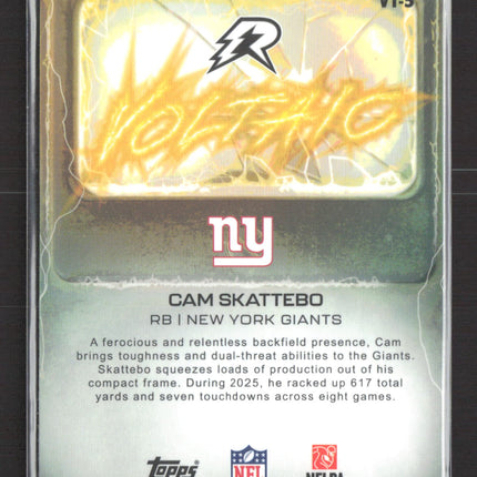 2026 Topps Resurgence Voltaic Cam Skattebo #VT-5 RC
