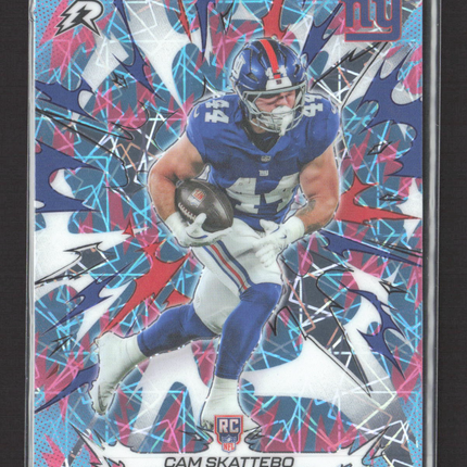 2026 Topps Resurgence Blue & Pink Shock Cam Skattebo #168 RC