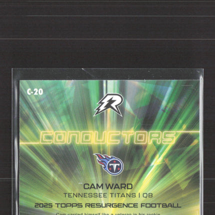 2026 Topps Resurgence Football Conductors Cam Ward #C-20 RC