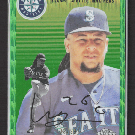 2023 Topps Heritage Chrome Luis Castillo #317 Green Refractor /99