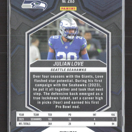 2024 Panini Mosaic Julian Love #203 Honey Comb