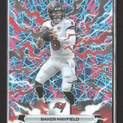 2026 Topps Resurgence Pink and Blue Shock Baker Mayfield #93